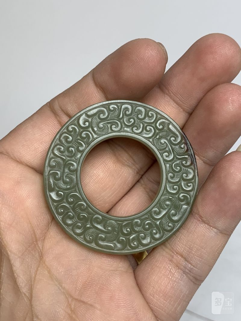 明 青玉蟠虺纹环 - 图5